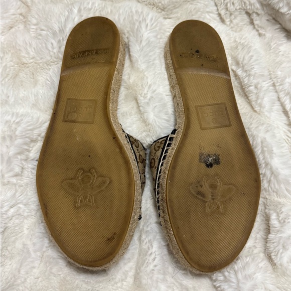 Gucci Brown and Gold Women's Slides - Picture 2 of 5